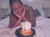 Oily Ebony BBW Gothic Goddess Takes 2 BBCs and Gets DVP For Her Birthday