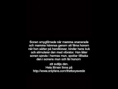 Mamma knyter fast din kuk och stimulerar dig till sprut i hennes mun