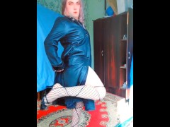 American College Shemale Secretly Transforming Into Girl In Her Private Room After School Hiding Fro