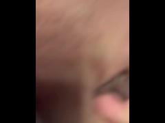 Cuming on woman panties with cum
