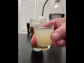 drink sperm, cum drink, vertical video, cum play