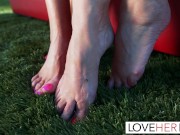 Preview 2 of JOI Foot Tease with Brittany Andrews and Victoria Zdrok