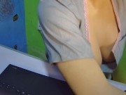 Preview 5 of Hot office babe flashes her sexy tits Downblouse