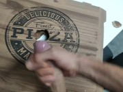 Preview 5 of 🇮🇹🍕The Dirty Guy Fucks Pizza with His Big Cock and Unloads a Big Thick Cumshot"Semen Sauce"