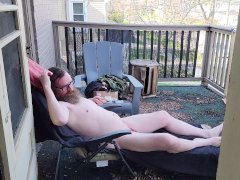 Cumming Naked on my Balcony!!