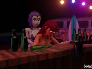 Raven fucks Strfire at the beach cafe.