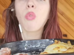 asmr mukbang feederism gratin savoyard