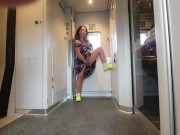 Preview 3 of My Crazy Masturbation of Hairy Pussy in Public Train! Part1
