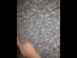 Fem Bottom Boy almost get caught sucking huge black dick in public bathroom