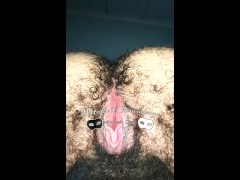 taking a dick in my hairy asshole with extreme closeup from below