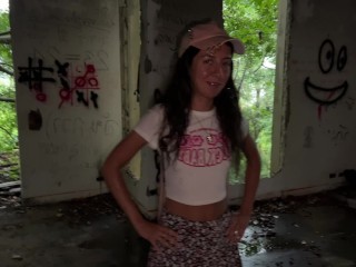 Picked up Girl who was Lost in the Forest and Fucked in Abandoned House