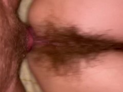 Super hairy MILF do anal and squirt a lot