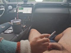 Slave gets cbt and dick used as ashtray on car ride