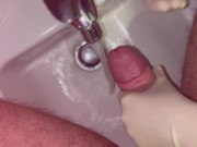 Preview 6 of Nurse helps patient clean his dick with surgical gloves