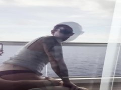Riding his dick on the cruise ship balcony