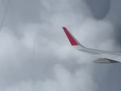 Рискованный публичный минет в самолете - нас спалили! 2/16