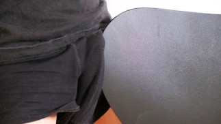 Masturbation with hard penis rubbed over pants
