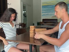 Сводная сестра проиграла свою Попку в игру Дженга и получила член в Анал - Screenshot 1 of 16 - Jenga