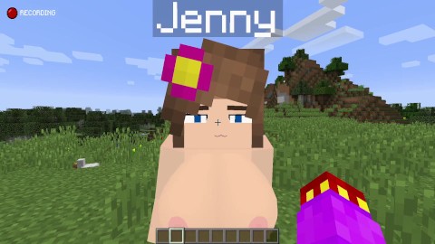 Minecraft Jenny Mod Blowjob from Jenny in a field!