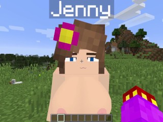 Minecraft Jenny Mod Pijpbeurt Van Jenny in Een Veld!
