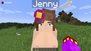 Minecraft Jenny Mod Mamada de Jenny en un campo!