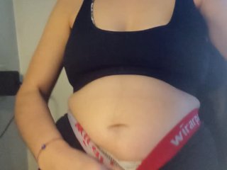 digesting, belly bloat, pregnant, bbw