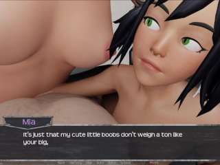 game, tetas pequenas, cartoon, big boobs