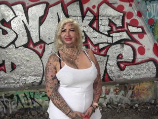 tattooed women, public, orgasm, bbw