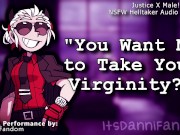 Preview 1 of 【NSFW Helltaker Audio Roleplay】 Justice Rides Your Cock & Takes Your V-Card~ 【F4M】