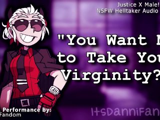 helltaker justice, female orgasm, helltaker, wholesome