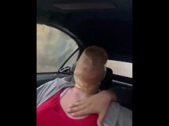 Latex Hood Play in car Part 1