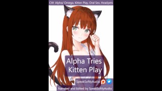 Futa Vrouwelijke Alpha probeert Kitten spelen F/A