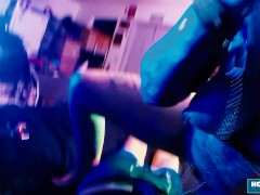 Tattooed girl Tenshii Tushii fucked rough and dominated