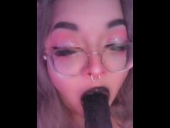 E-girl sucking on your cock