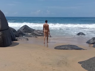 Playa Desnuda Excibicionista Compilación Pura Recreación Nudista