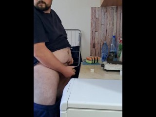 Bearded Male Solo Masturbation Bige Dick