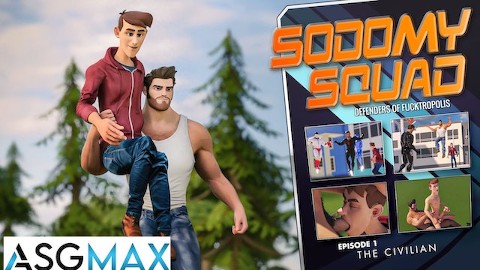 SodomySquad - El superhéroe gay Alpha salva a un jovencito vulnerable, empuja su polla Into culo