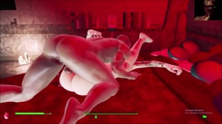 Tatooed Babe Anal baisée durement et rapidement par Overboss : Fallout 4 AAF Mod Nuka Ride 3D Sex Animation