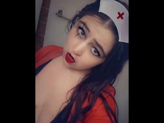 cosplay, huge natural tits, naughty nurse, amateur