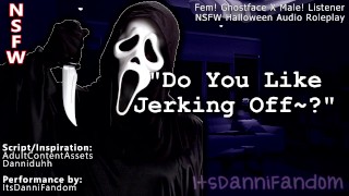 【NSFW Juego de roles de audio de Halloween】 ¡Fem! Ghostface quiere que juegues con tu polla para ella | JOI 【F4M】
