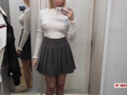 Preview 6 of Try On Haul Transparent Clothes, Completely See-Through. At The Mall. See on me in the fitting room