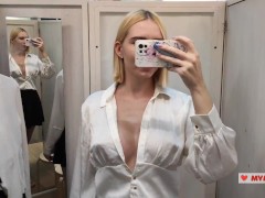 Try On Haul Transparent Clothes, Completely See-Through. At The Mall. See on me in the fitting room