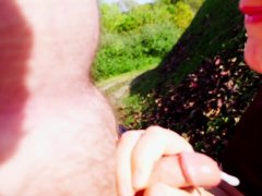 Cinnamon Sucks My Dick Outside on a Sunny Day While Out of The Office