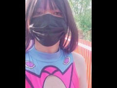 【伪娘】女装骚货户外露出更衣，穿着泳装到处发骚 - Screenshot 10 of 16 - Sissy