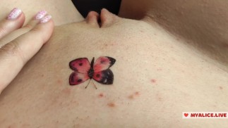 Try On Temporary Tattoo on pussy. Hot Sticker Tattoo