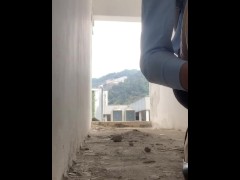 OL伪娘衬衫包臂裙肉丝细高跟去天台露出挤牛奶 - Screenshot 2 of 16 - Crossdresser