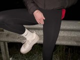 Spontaneous, risky fuck in the park during our night walk