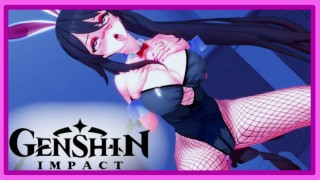 Genshin Impact - Hu Tao se masturba con un juguete