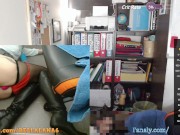Preview 5 of Techer's secretly fingering her ass under the desk during test (with boots on)