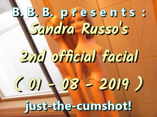 2019:Sandra Russoの2番目の公式フェイシャル(ただのザーメン編集された変種)